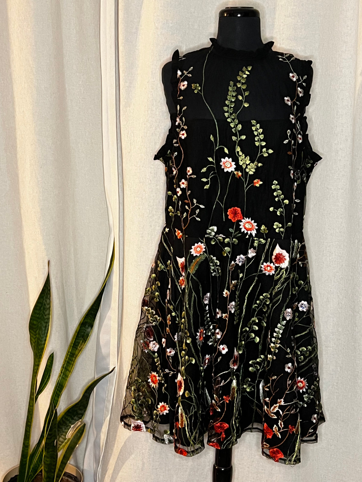 Black Flower Dress