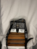 Black flowers hangbag